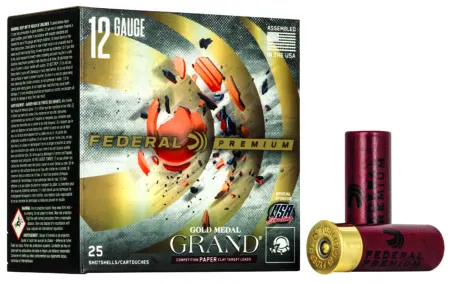 Federal GMT1178 Premium Gold Medal Paper 12Gauge 2.75" 1 1/8oz 8Shot 25 Per Box/10 Case