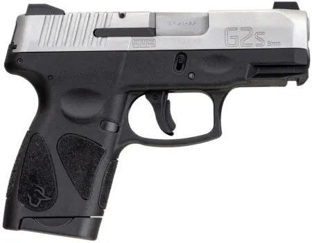 Taurus 1G2S939 G2S  Compact Frame 9mm Luger 7+1 3.20" Matte Stainless Steel Barrel, Matte Serrated Stainless Steel Slide, Black Polymer Frame w/Picatinny Rail & Polymer Grip, Right Hand