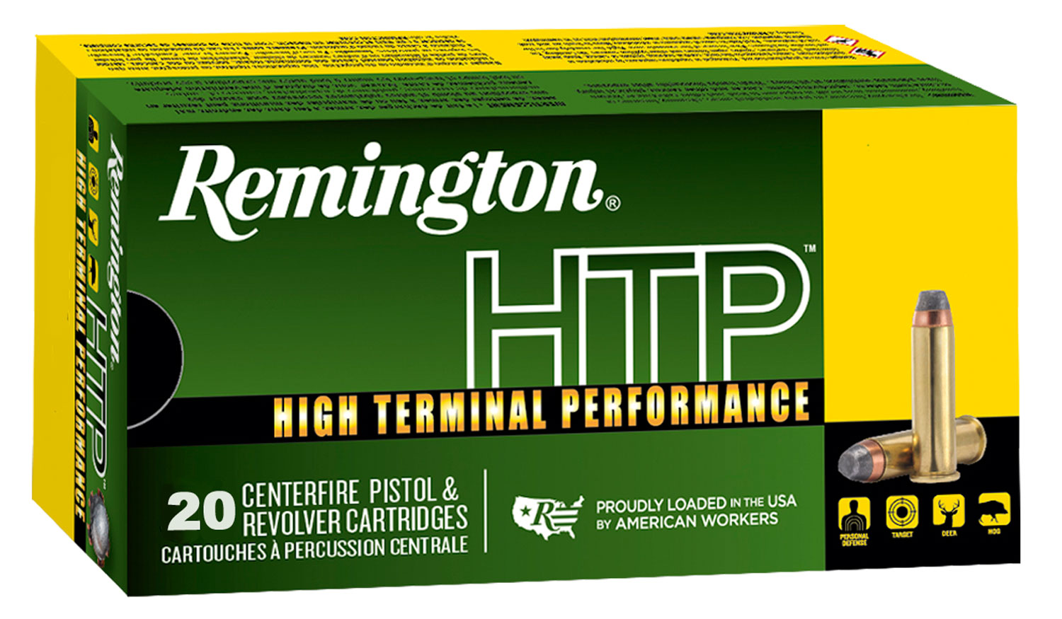 Remington Ammunition 21455 HTP  45ACP 230gr Jacketed Hollow Point 20 Per Box/25 Case