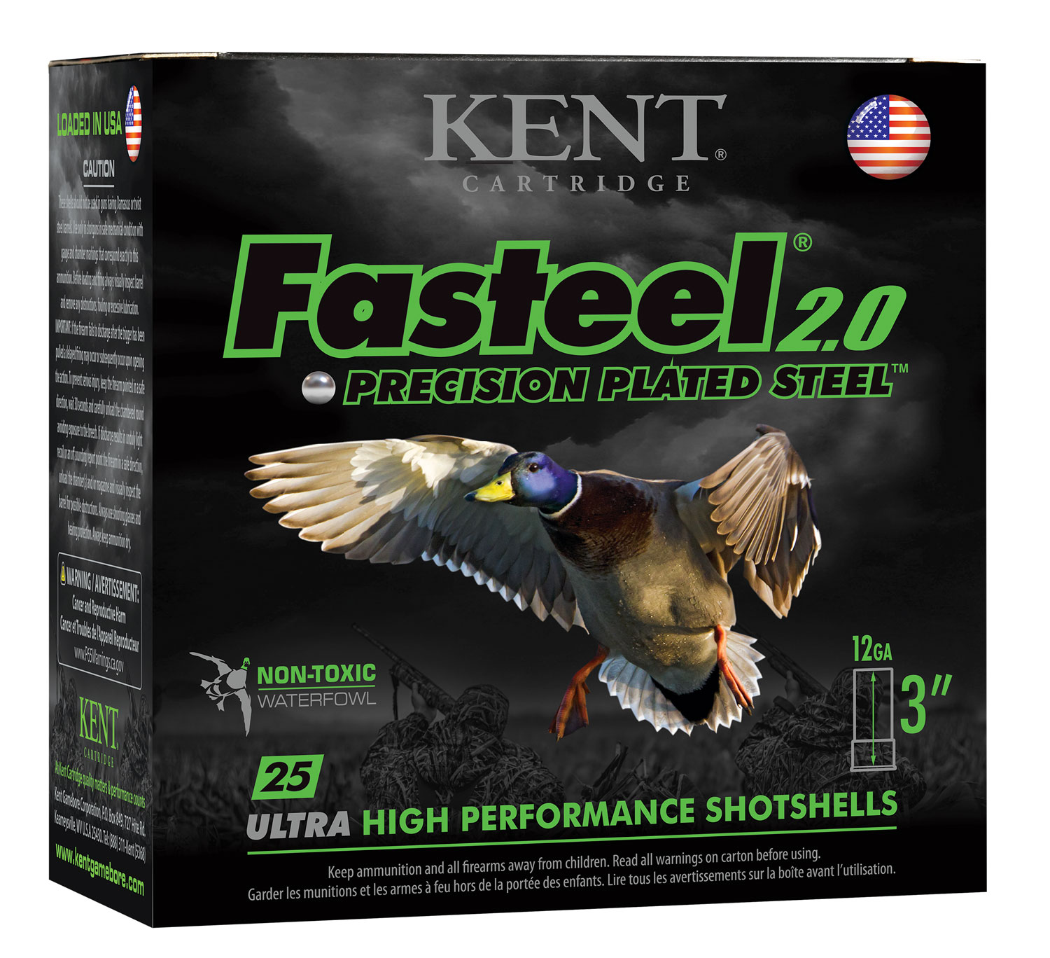 Kent Cartridge K123FS364 Fasteel 2.0 12 Gauge 3" 1 1/4 oz 4 Shot 25 Per Box/ 10 Case