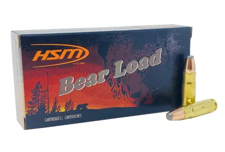 HSM 458SOCOM1N Bear Load  458 SOCOM 350 gr Jacketed Flat Point 20 Per Box/ 25 Case