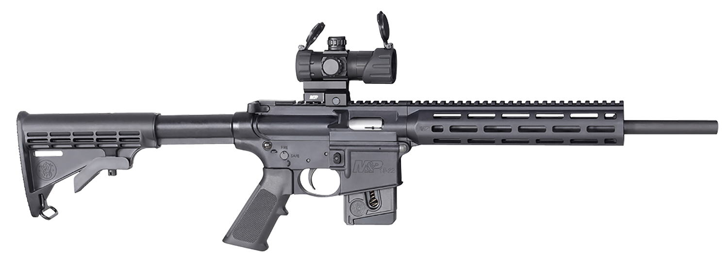 Smith & Wesson 12724 M&P15-22 Sport OR *CT, MA, MD, NJ Compliant 22 LR 16.50" 10+1 Black Fixed Black Synthetic Stock Black Polymer Grip Right Hand S&W M&P Red/Green Dot