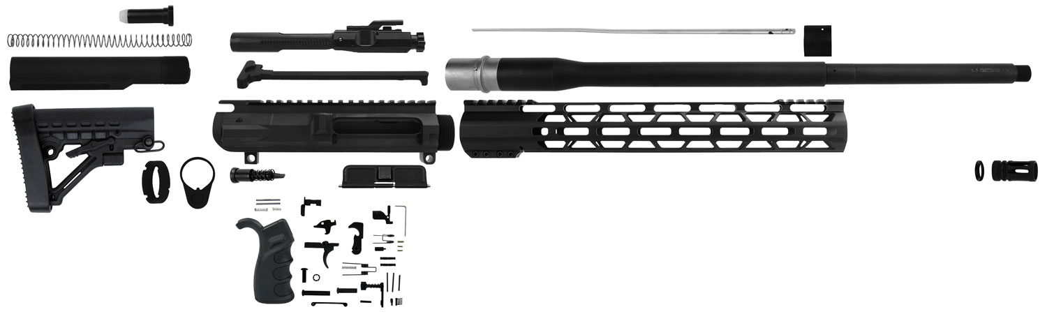 TacFire SSRK65CRDLPK20BN AR Build Kit Rifle 6.5 Creedmoor AR Platform Black Nitride 5/8"-24 tpi *Sports South Exclusive.