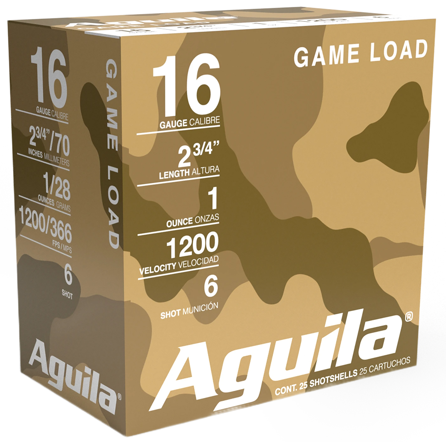 Aguila 1CHB1616 Birdshot Standard Velocity 16Gauge 2.75" 1oz 6Shot 25 Per Box/10 Case
