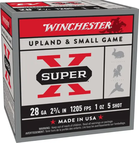 Winchester Ammo X28H5 Super X Heavy Game Load High Brass 28Gauge 2.75" 1oz 5Shot 25 Per Box/10 Case