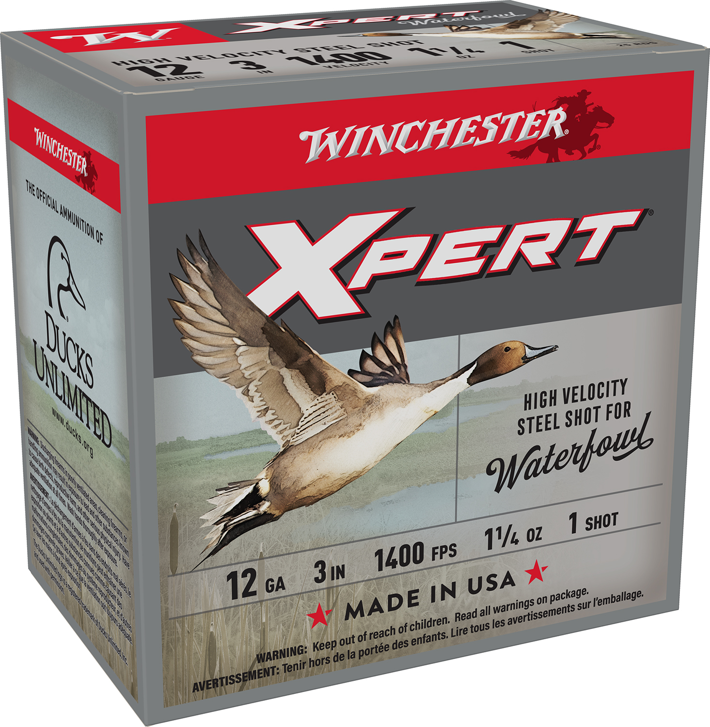 Winchester Ammo WEX123H1 Super X Xpert High Velocity 12Gauge 3" 1 1/4oz 1Shot 25 Per Box/10 Case