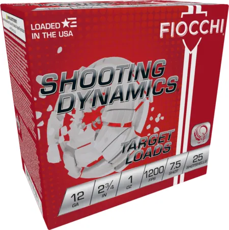 Fiocchi 12SD1H75 Shooting Dynamics Target 12Gauge 2.75" 1oz 7.5Shot 25 Per Box/10 Case