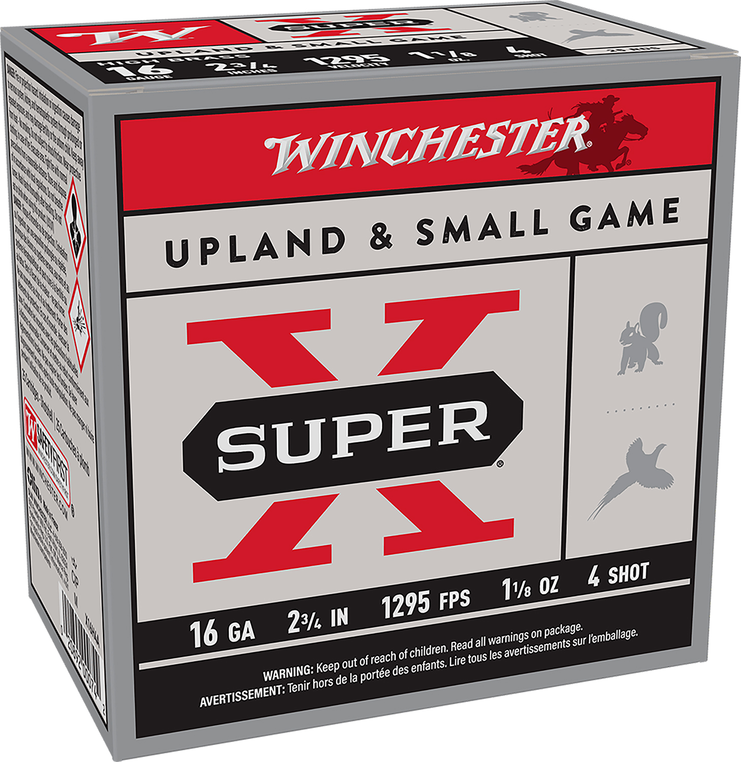 Winchester Ammo X16H4 Super X Heavy Game Load High Brass 16Gauge 2.75" 1 1/8oz 4Shot 25 Per Box/10 Case