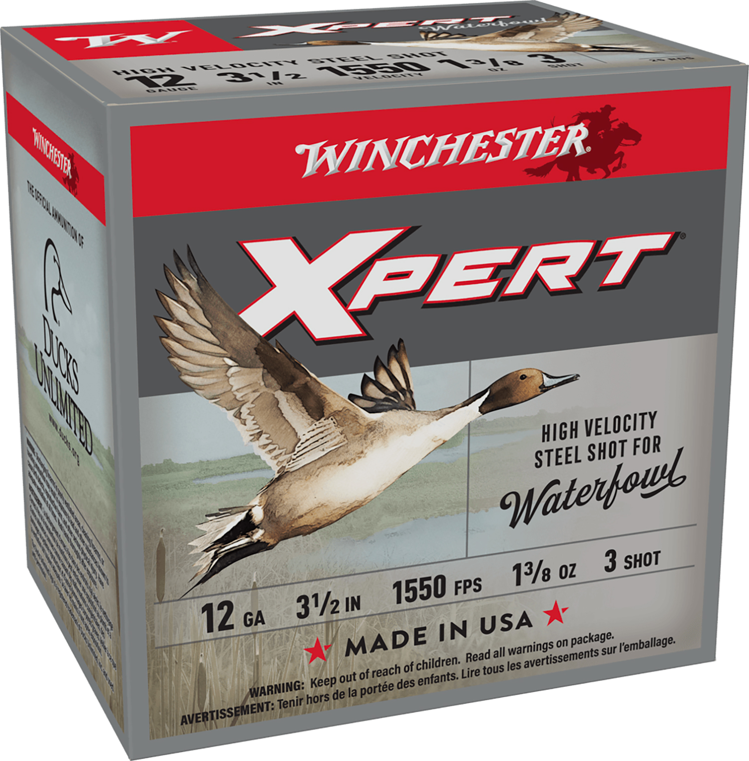 Winchester Ammo WEX12L3 Super X Xpert High Velocity 12Gauge 3.50" 1 3/8oz 3Shot 25 Per Box/10 Case