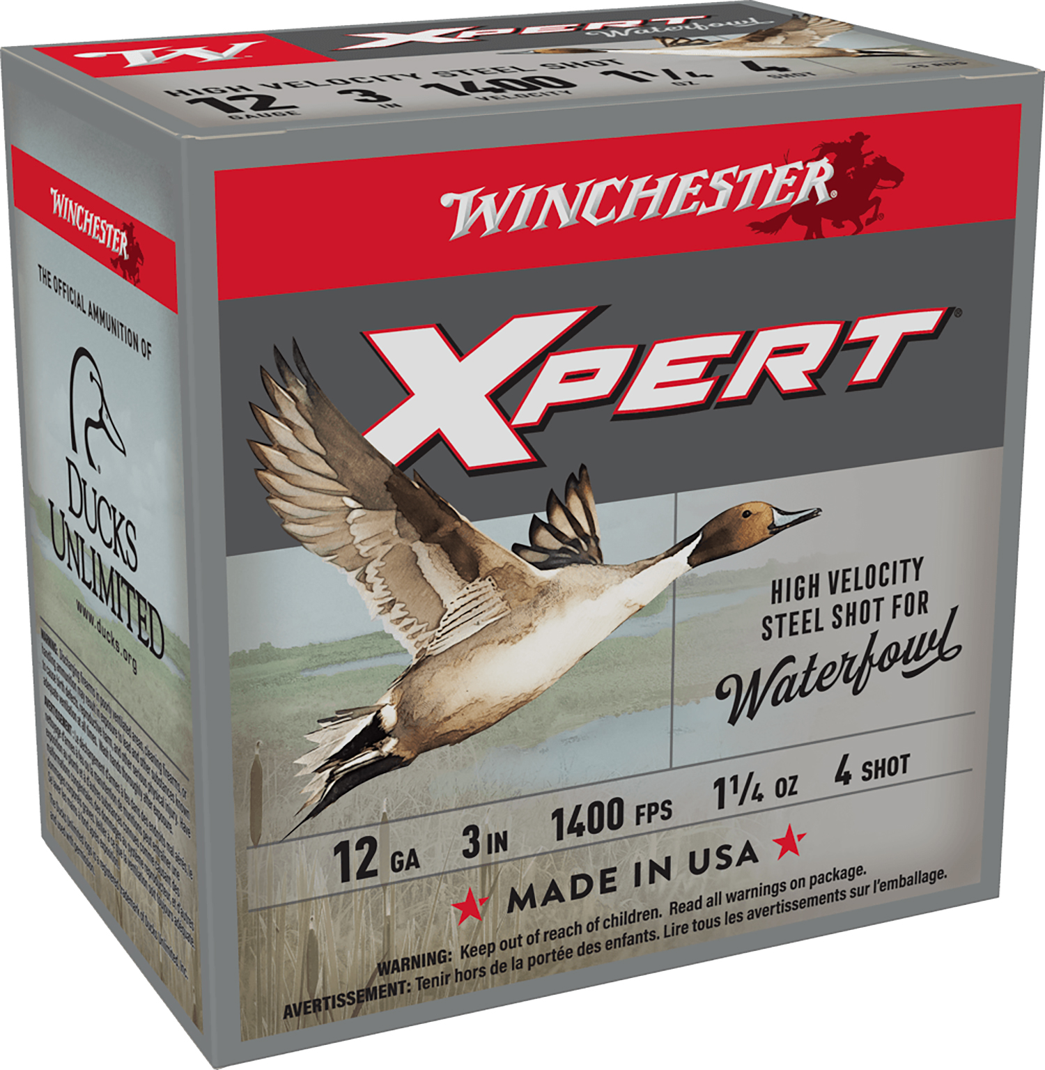 Winchester Ammo WEX123H4 Super X Xpert High Velocity 12Gauge 3" 1 1/4oz 4Shot 25 Per Box/10 Case