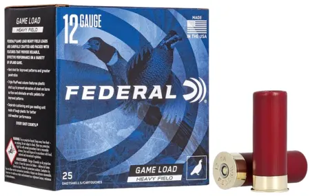 Federal H1254 Game-Shok Heavy Field 12Gauge 2.75" 1 1/4oz 4Shot 25 Per Box/10 Case