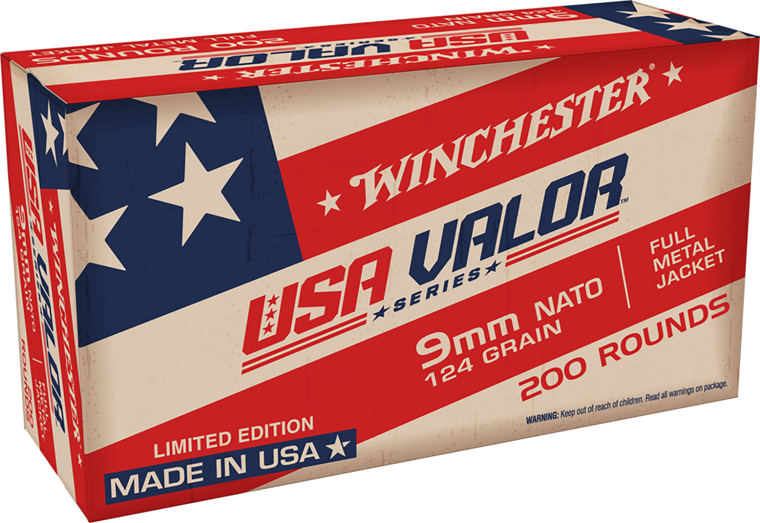 Winchester Ammo USA9NATO USA Value Pack 9mmLuger 124gr Full Metal Jacket 150 Per Box/5 Case