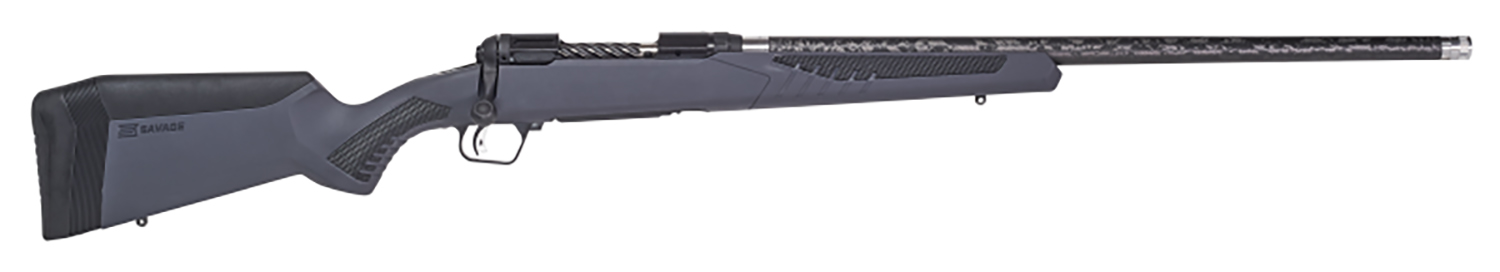 Savage Arms 57578 110 UltraLite Full Size 6.5 Creedmoor 4+1 22" Carbon Fiber Threaded Barrel, Black Melonite Drilled & Tapped Stainless Steel Receiver, Adj AccuStock Gray Synthetic Stock, Right Hand