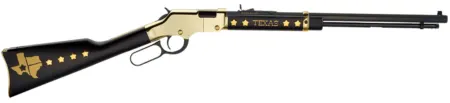 Henry H004TX Golden Boy Texas Tribute Full Size 22 Short, 22 Long, 22 LR, 16 LR/21 Short, 20" Blued Barrel, Brasslite Metal Finish & American Walnut Stock Right Hand