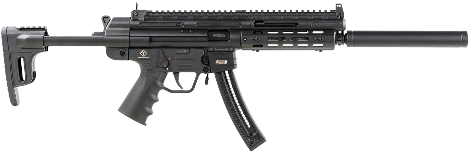 GSG GERGGSG1622ML GSG-16  Full Size 22 LR 22+1 16.25" Black Black Polymer Receiver Black Collapsible w/Storage Compartment Stock Right Hand