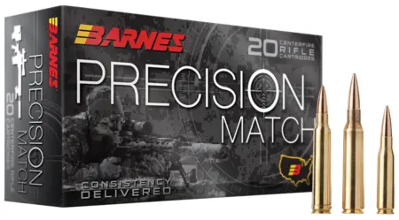 Barnes Bullets 30831 Precision Match  6.5Grendel 120gr Open Tip Match Boat Tail 20 Per Box/10 Case