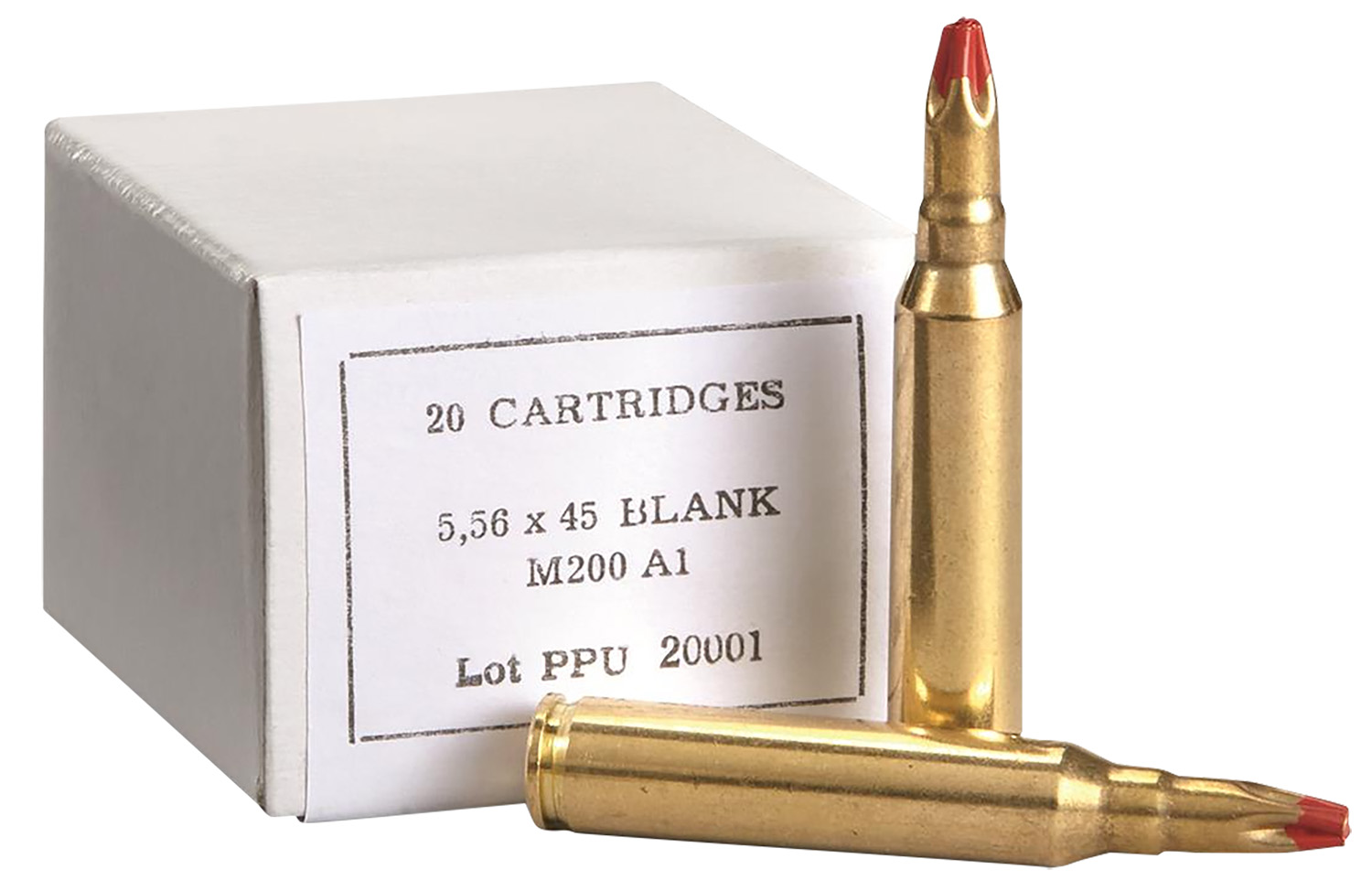 PPU PPB556A1 Blank Ammo  5.56x45mmNATO 20 Per Box/100 Case