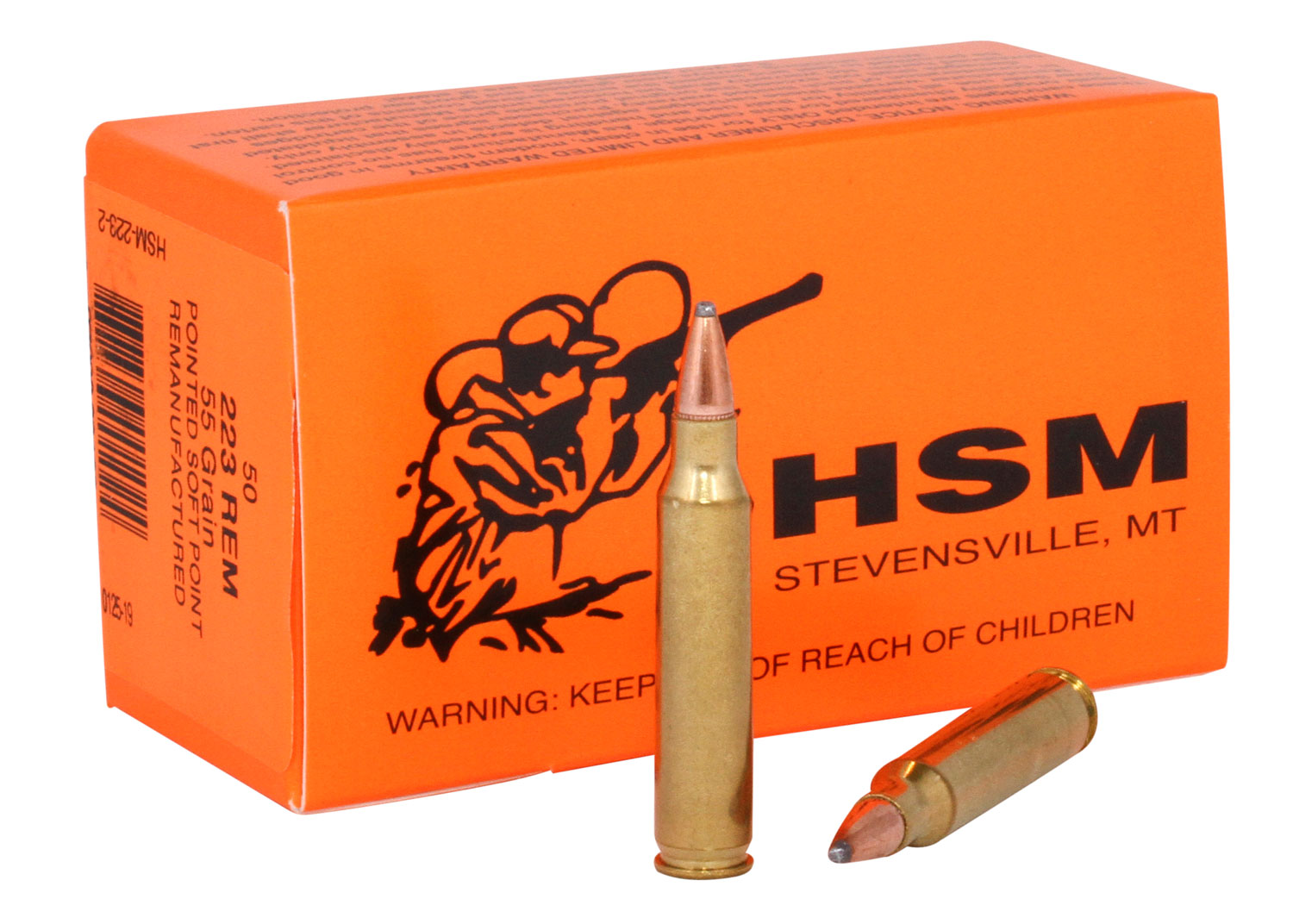 HSM 2232 Varmint  223 Rem 55 gr Soft Point 50 Per Box/ 20 Case