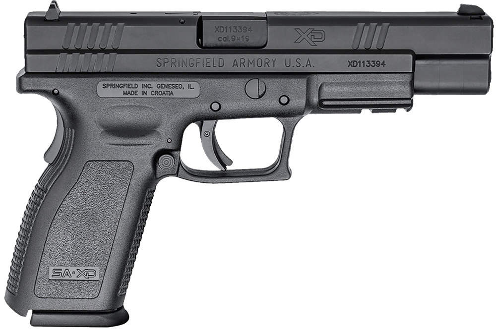 Springfield Armory XD9401 XD Tactical *CA Compliant 9mm Luger 10+1, 5" Black Melonite Steel Barrel, Black Melonite Long/Serrated Steel Slide, Black Polymer Frame w/Picatinny Rail