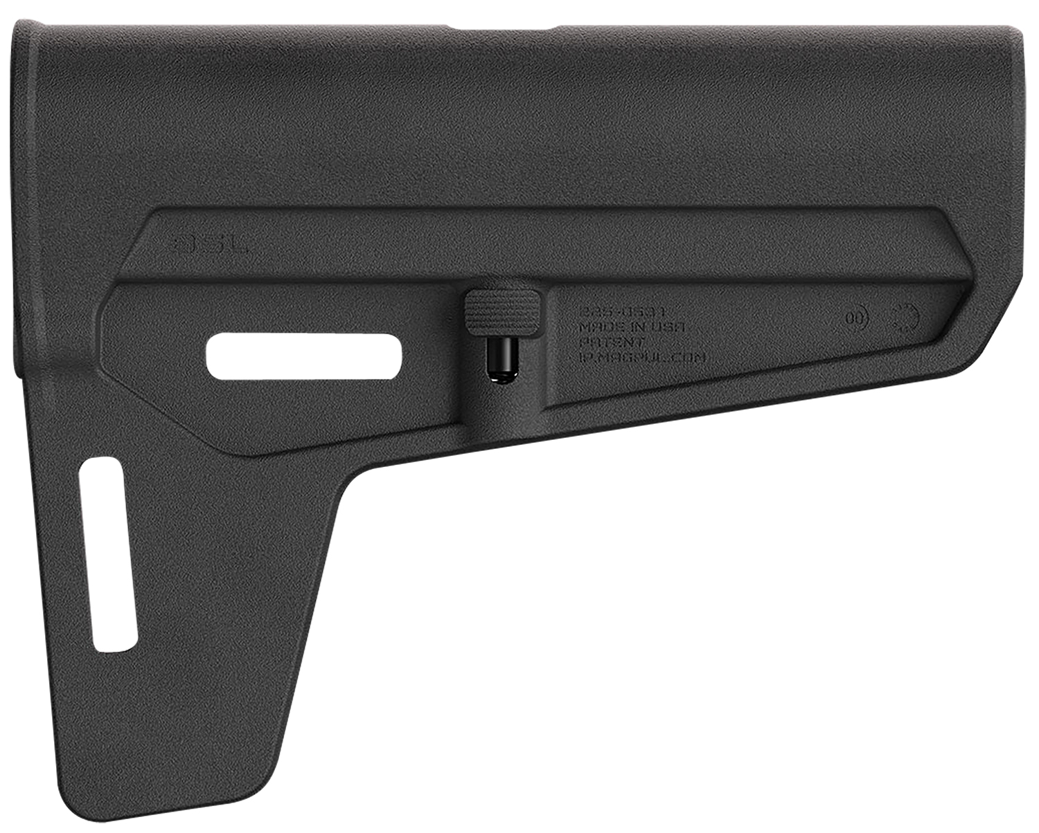 Magpul MAG1143-BLK BSL Arm Brace  Black Synthetic with M-LOK Compatible Slots & Ambidextrous Rear QD Cup for AR-Pistol Platform with Mil-Spec Tube (Tube Not Included)