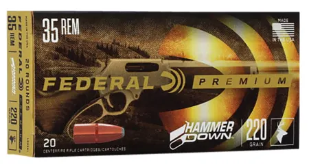 Federal LG35R1 Premium HammerDown 35Rem 220gr Bonded Hollow Point 20 Per Box/10 Case
