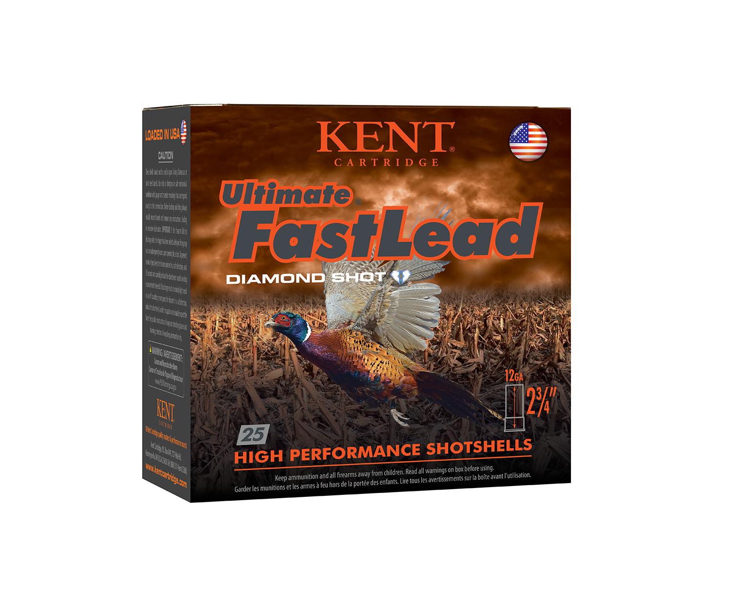 Kent Cartridge K122UFL405 Ultimate Fast Lead 12Gauge 2.75" 1 3/8oz 5Shot 25 Per Box/10 Case