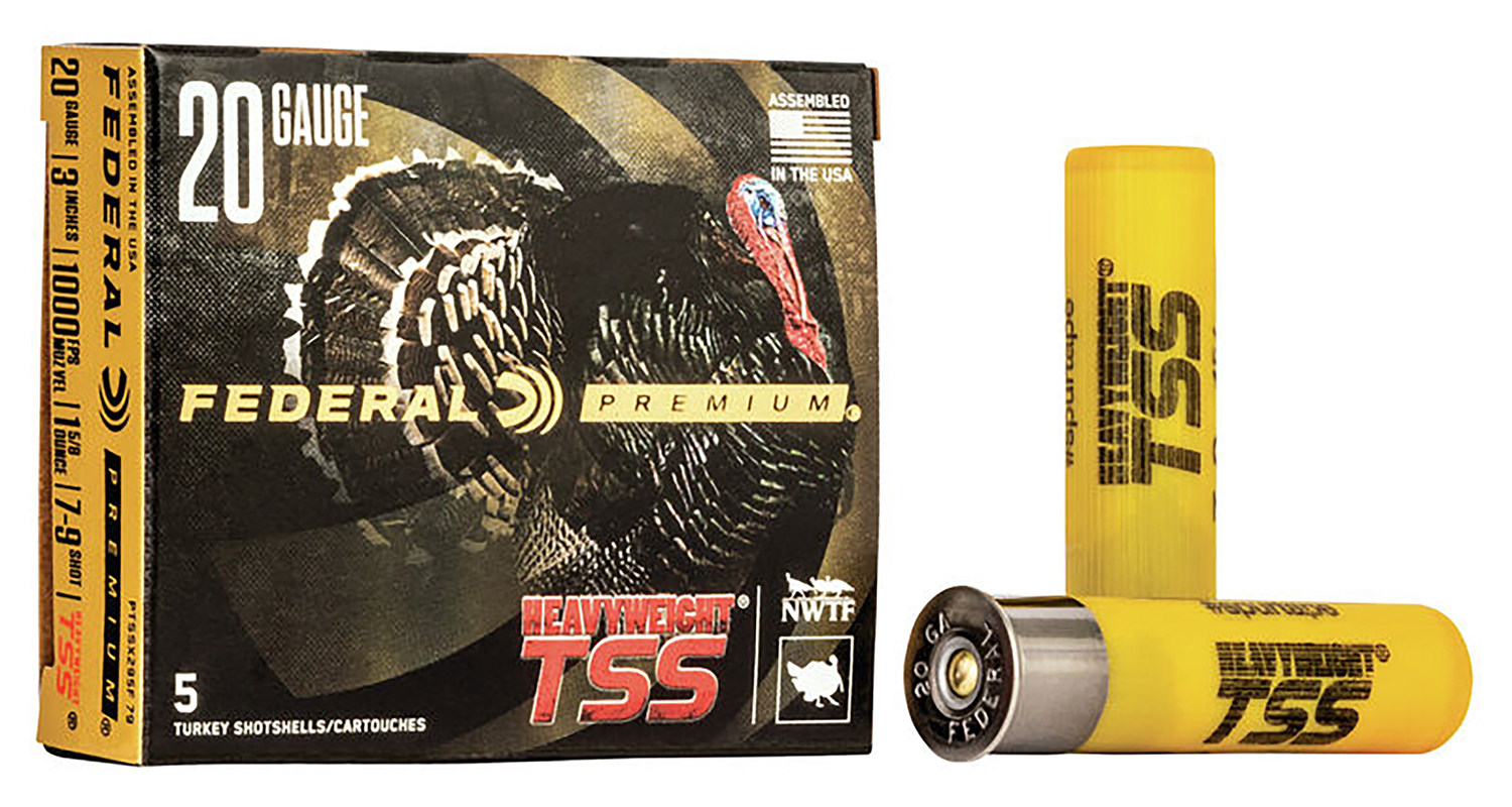 Federal PTSSX295F79 Premium Turkey Heavyweight TSS 20Gauge 3" 1 5/8oz 7/9Shot 5 Per Box/50 Case