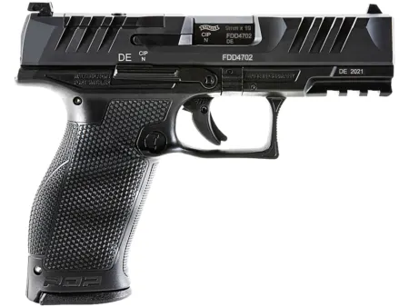 Walther Arms 2854694 PDP Optic Ready 9mm Luger 4" Barrel 10+1, Polymer Frame With Picatinny Acc. Rail, Optic Cut Super Terrain Serrated Steel Slide, Performance Duty Trigger, Manual Safety