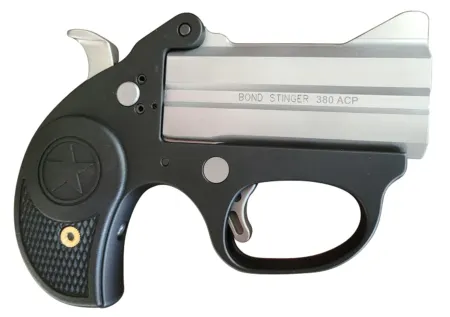 Bond Arms BASL Stinger 380 ACP 2rd 3" Matte Stainless Steel Barrel, Anodized 7075-T6 Aluminum Frame, Rebounding Hammer, Blade Front/Fixed Rear Sights, Rubber Grip, Manual Safety