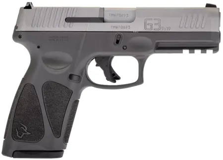 Taurus 1G3B949G G3  Full Size Frame 9mm Luger 15+1/17+1 4" Matte Stainless Steel Barrel, Matte Serrated Stainless Steel Slide, Gray Polymer Frame w/Picatinny Rail, Polymer Grip, Right Hand