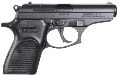 Bersa T22M Thunder  Micro-Compact Frame 22 LR 10+1, 3.50" Black Steel Barrel, Matte Black Serrated Slide, Matte Black Aluminum Frame w/Beavertail