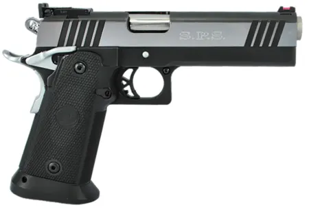 TriStar 85674 SPS Pantera 1911 9mm Luger 18+1, 5" Stainless Steel Barrel, Black Chrome Serrated Steel Slide, Black Steel Frame w/Beavertail, Black Polymer Grip