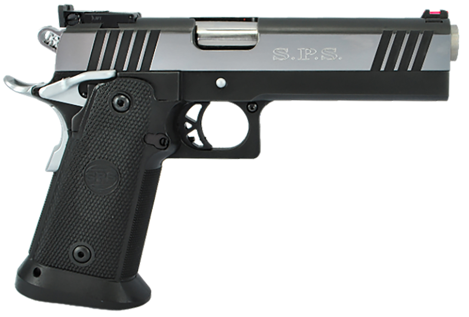 TriStar 85674 SPS Pantera 1911 9mm Luger 18+1, 5" Stainless Steel Barrel, Black Chrome Serrated Steel Slide, Black Steel Frame w/Beavertail, Black Polymer Grip