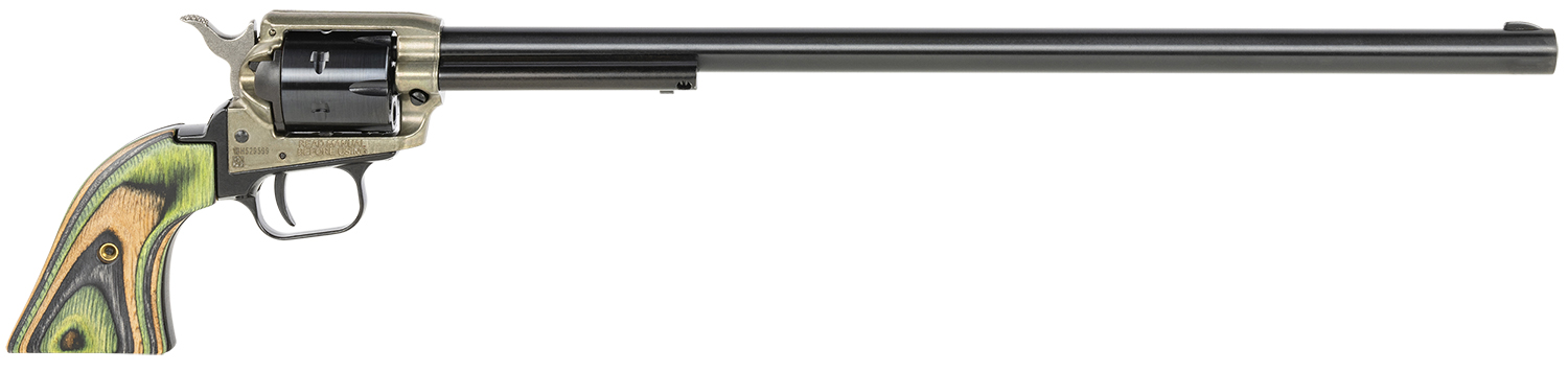 Heritage Mfg RR22CH16 Rough Rider 22 LR 6 Shot 16" Black Black Cylinder & Cylinder, Simulated Case Hardened Zamak Frame, Camo Laminate Grips
