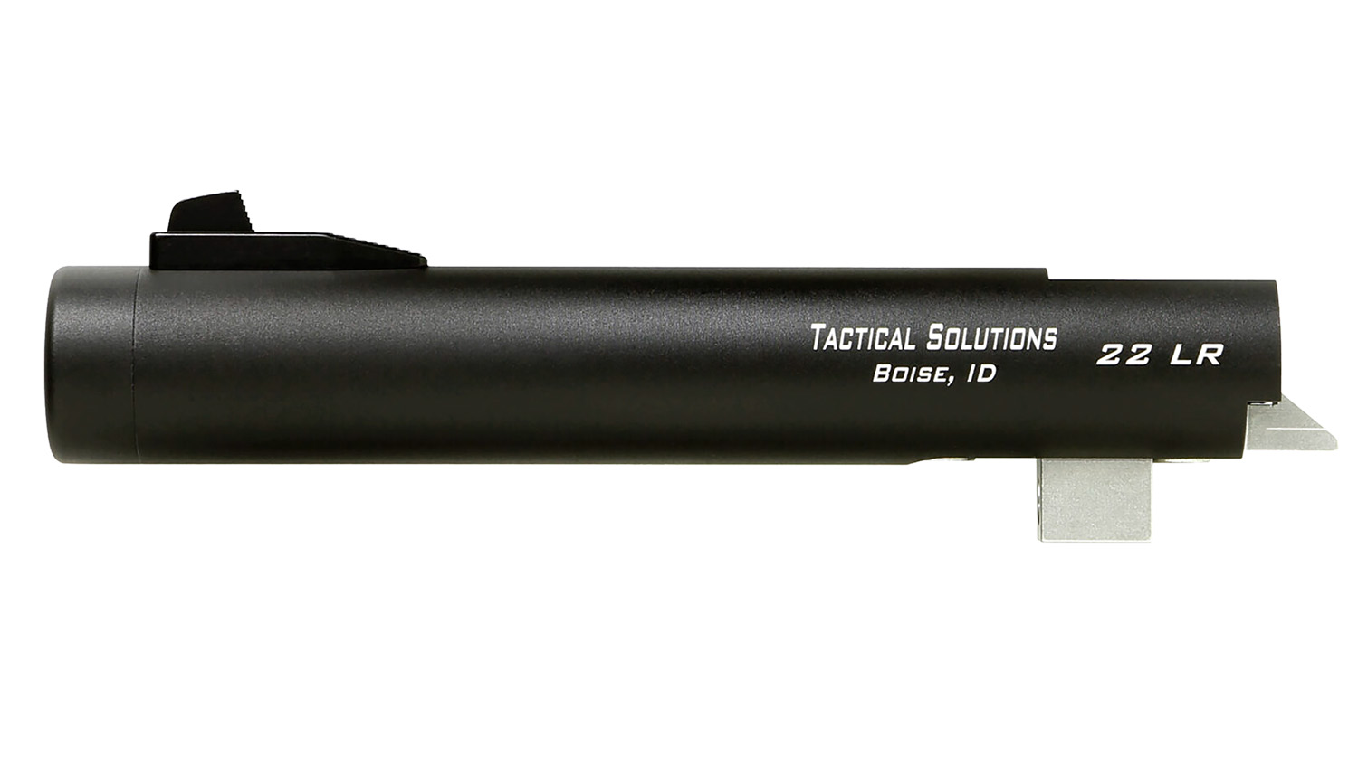 Tactical Solutions TL55TEMBNF Trail-Lite Barrel 22 LR 5.50" Black Matte Finish 6061-T6 Aluminum Material with Threading & Fiber Optic Front Sight for Browning Buck Mark