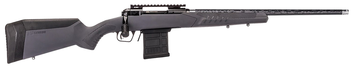 Savage Arms 57940 110 Carbon Tactical Full Size 6.5 PRC 5+1 24" Carbon Fiber Threaded Barrel. Matte Black Picatinny Rail Carbon Steel Receiver. Adj AccuStock Gray Synthetic Stock, Right Hand