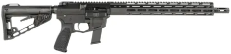 Wilson Combat TRAR9GB91610 AR9G Carbine 9mm Luger 17+1 16" Black Match Grade Threaded Barrel, Black Armor-Tuff Aluminum Receiver, M-LOK Handguard, Black Synthetic Rogers Super-Stoc w/Cam-Lock Stock