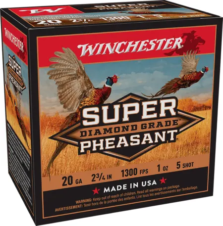 Winchester Ammo SPDG205 Super Pheasant Diamond Grade 20Gauge 2.75" 1oz 5Shot 25 Per Box/10 Case