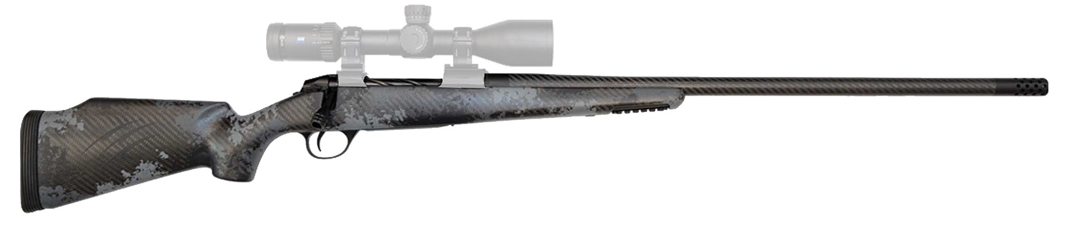 Fierce Firearms FCRG65PRC24TP Carbon Rage Full Size 6.5 PRC 3+1, 24" Black C3 Carbon Fiber Barrel, Tungsten Gray Cerakote Titanium Receiver, Phantom Camo Fixed Fierce Tech C3 Stock, Right Hand