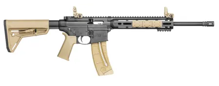 Smith & Wesson 10210 M&P15-22 Sport 22 LR Caliber with 25+1 Capacity, 16.50" Barrel, Matte Black Metal Finish & Adjustable Magpul MOE SL Flat Dark Earth Stock Right Hand