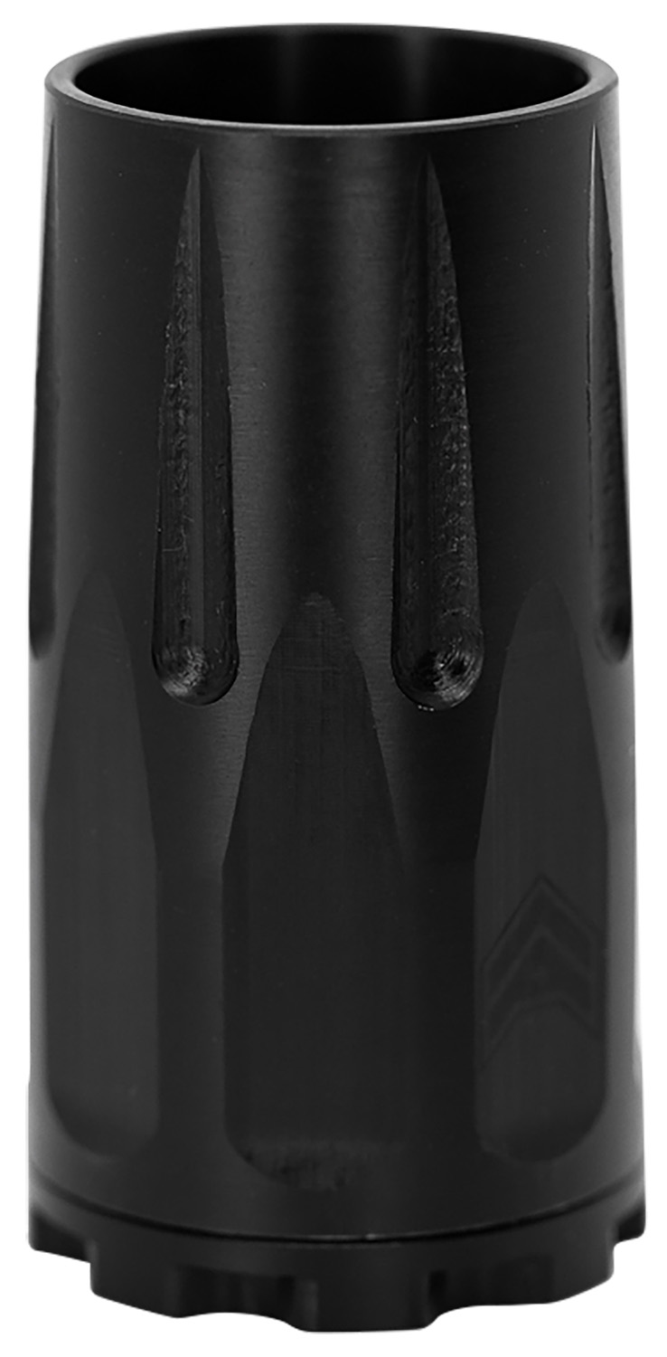 Angstadt Arms AA093LBC01 Blastwave Blast Shield Black Hardcoat Anodized Steel with 2.50" OAL for 9mm Luger 3-Lug Attachments