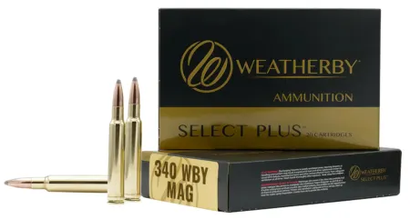 Weatherby H340225IL Select Plus  340 Wthby Mag 225 gr Hornady Interlock 20 Per Box/ 10 Case