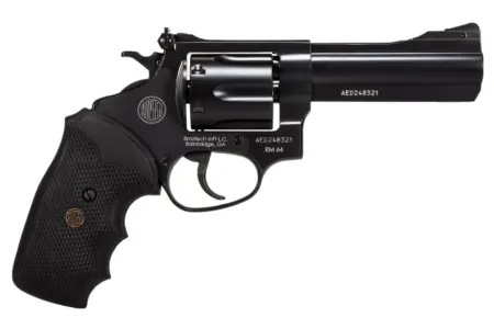Rossi 2RM641 RM64  Medium Frame 357 Mag 6 Shot, 4" Black Steel Barrel, Cylinder & Frame, Black Textured Rubber Grip, Hammer Block Safety