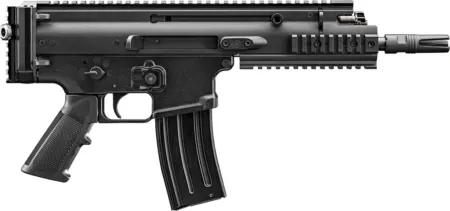 FN 38101244 SCAR 15P 5.56x45mm 10+1 7.50" Black Anodized Chrome Lined Steel Barrel, Black Anodized Aluminum Picatinny Rail Receiver, Black Polymer Grip, Ambidextrous