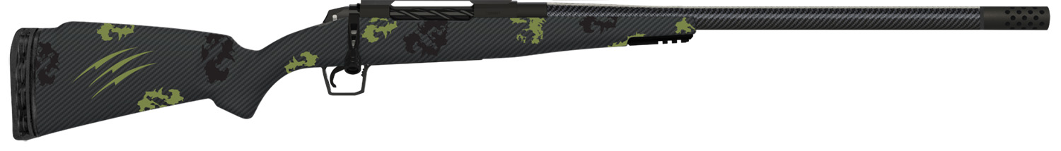 Fierce Firearms TROG300PRC24BF CT Rogue  300 PRC 3+1 24" Carbon Fiber Barrel, Black Cerakote Titanium Rec, Forest Camo Rogue Stock