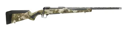 Savage Arms 58018 110 UltraLite 6.5 Creedmoor 4+1 22" Threaded Carbon Fiber Wrapped Barrel, Black Melonite Rec, Woodland Camo AccuStock with AccuFit