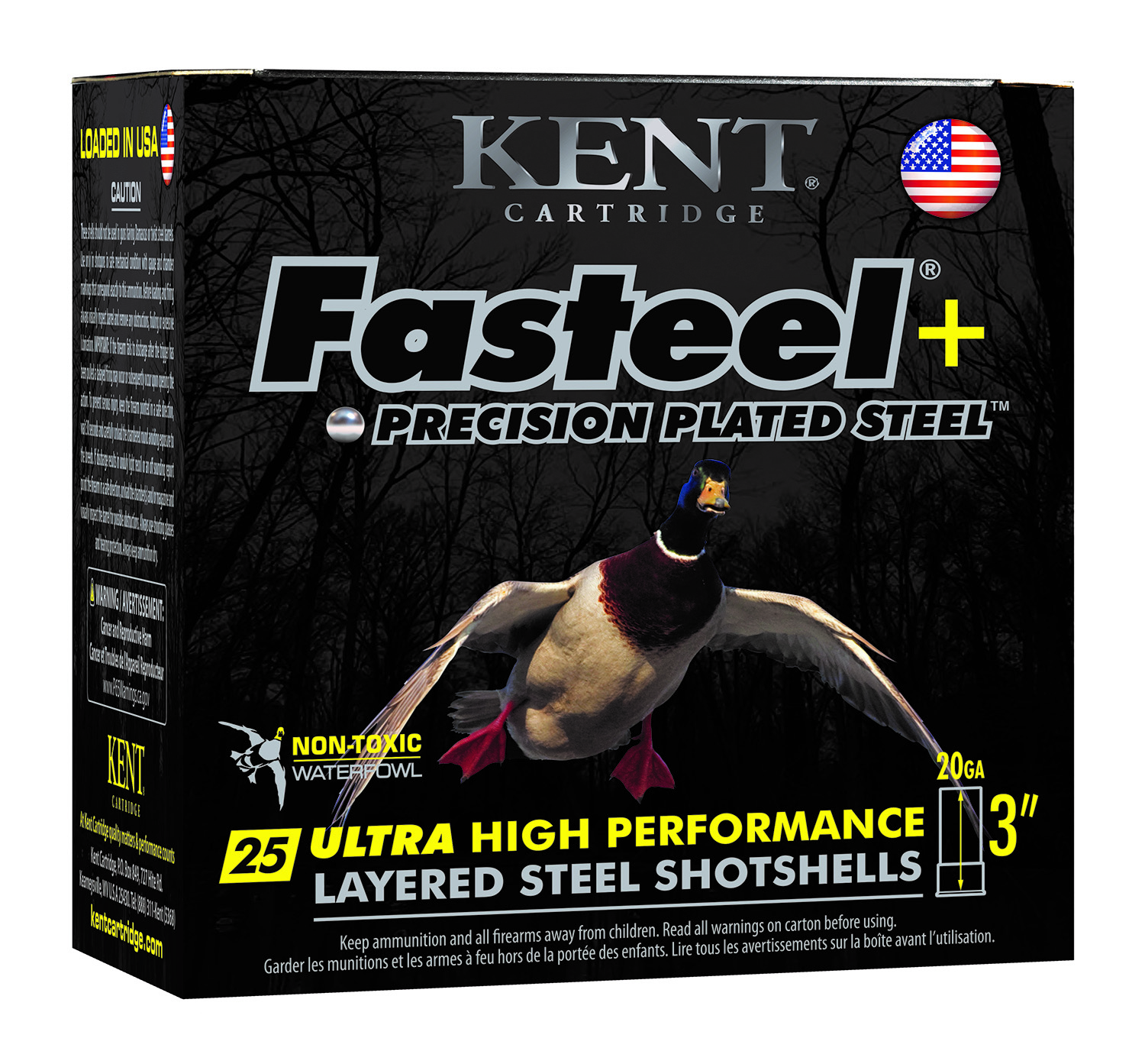 Kent Cartridge K203FSP282X4 Fasteel +  20 Gauge 3" 1 oz 2/4 Shot 25 Per Box/ 10 Case