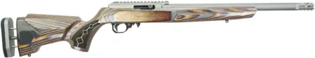 Black Rain Ordnance BRO22DSC Deluxe  Full Size 22 LR 10+1 16" Matte Stainless Threaded Steel Barrel & Aluminum w/Accessory Rail Receiver, Shady Camo Boyd's Agility Stock, Right Hand
