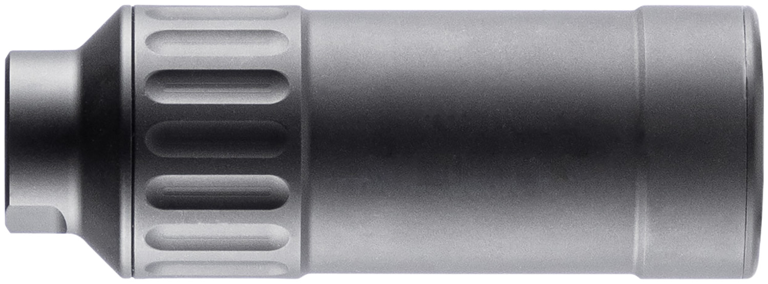 B&T Firearms SD9884082CUS StarLite Compact 30 Cal (7.62mm) Rated Up To 308 Win, 1.90" Diameter, Black Steel/Aluminum, 5/8"-24 tpi & 1/2"-28 tpi Direct Thread Adapters