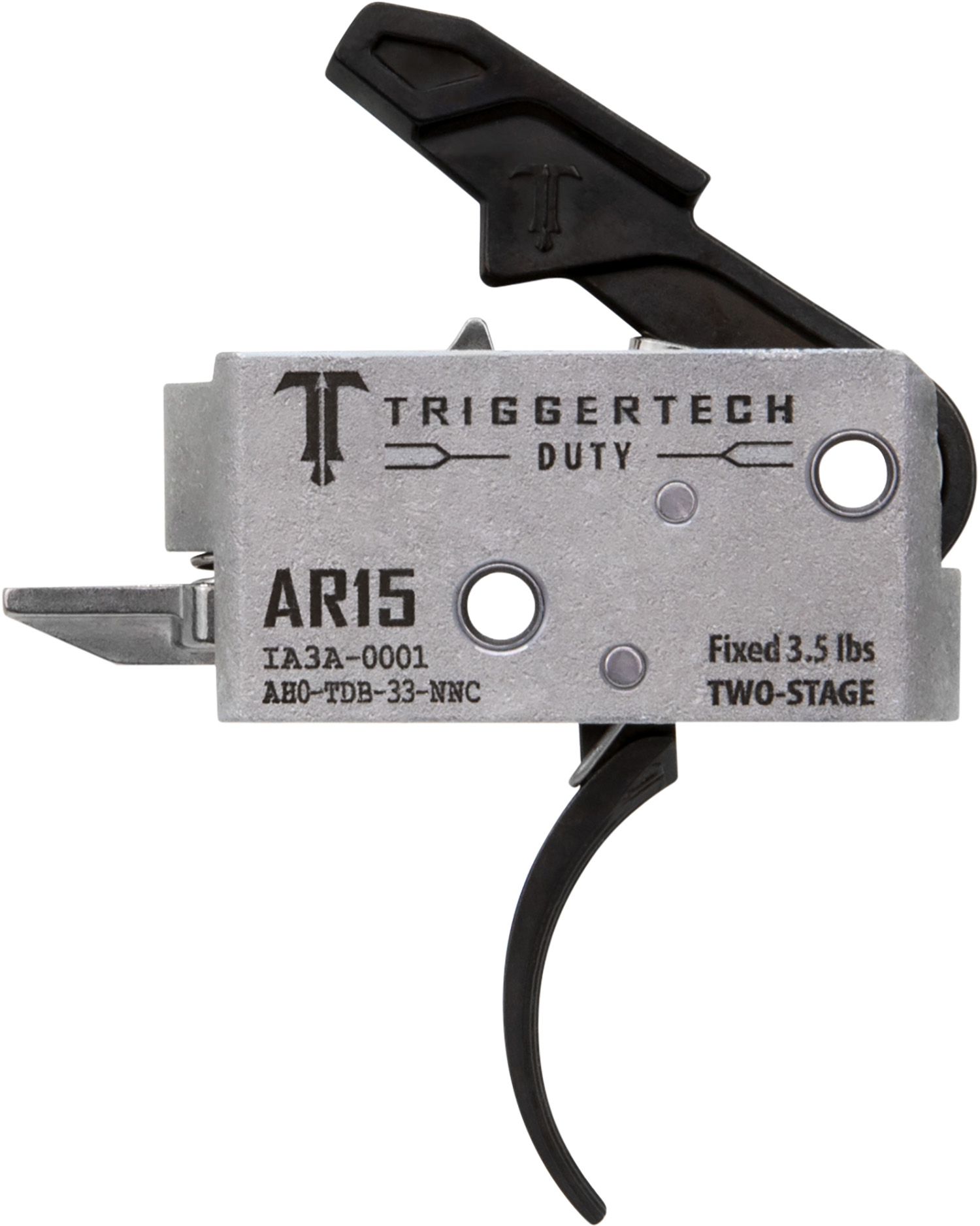 TriggerTech AH0TDB33NNC Duty  Curved Trigger Two-Stage 3.50 lbs Draw Weight Fits AR-15